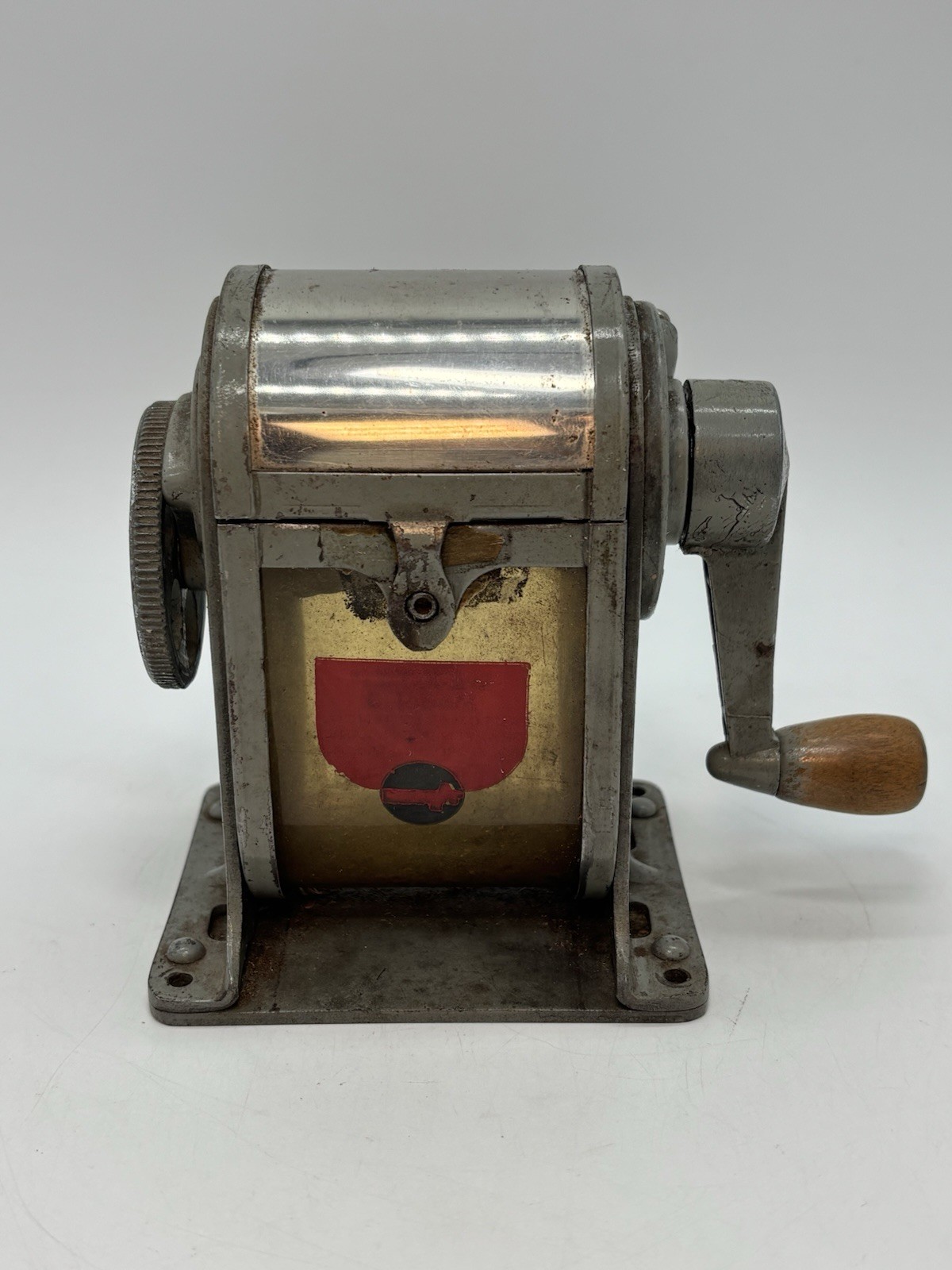 Vintage Dexter Model 3 Automatic Pencil Sharpener. APSCO Celluloid Shavings Box