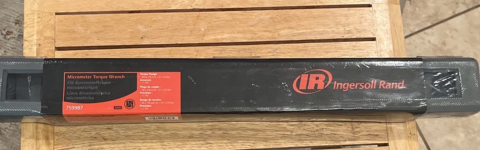 Ingersoll Rand 1/2 " Drive Micrometer Torque Wrench (759987) 30 to 150 Ft-lb