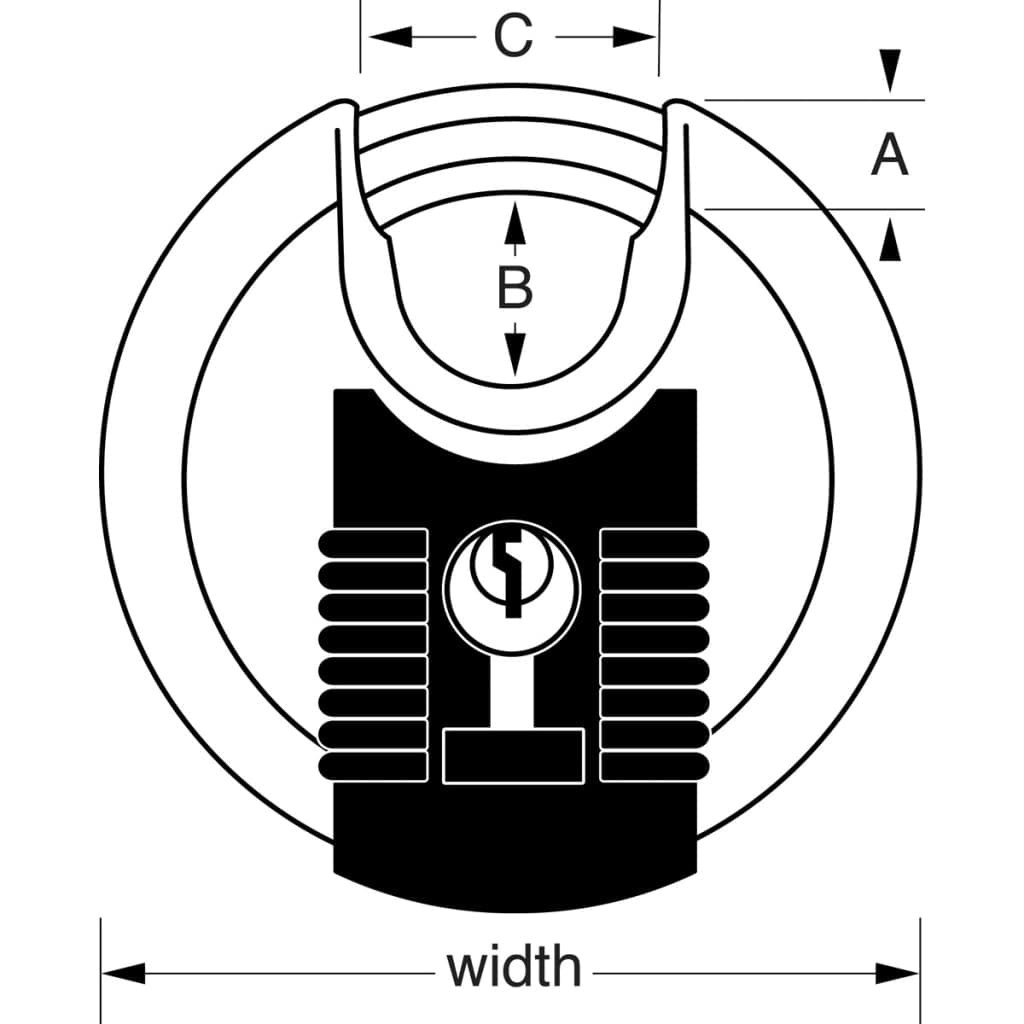 MASTER LOCK Heavy Duty Circular Combination Padlock, Security level 8/10, Combin