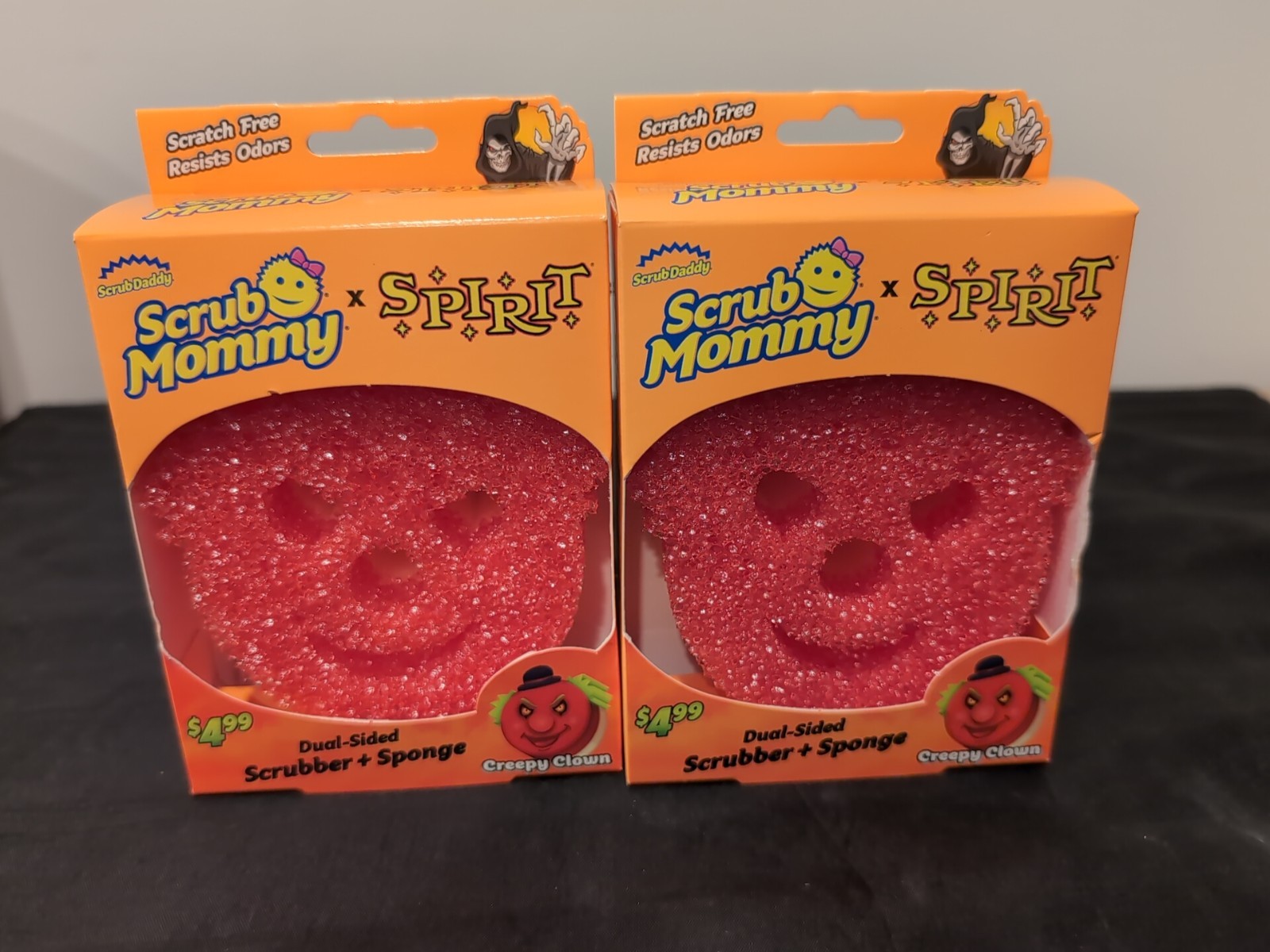 New Two Pack -Scrub Mommy Creepy Clown Sponge Spirit Halloween Exclusive 2025
