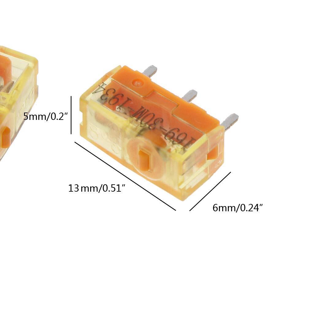 2pcs TTC Dustproof Gold Mouse Micro Switch Micro Button Gold Contactor 30 Mil...