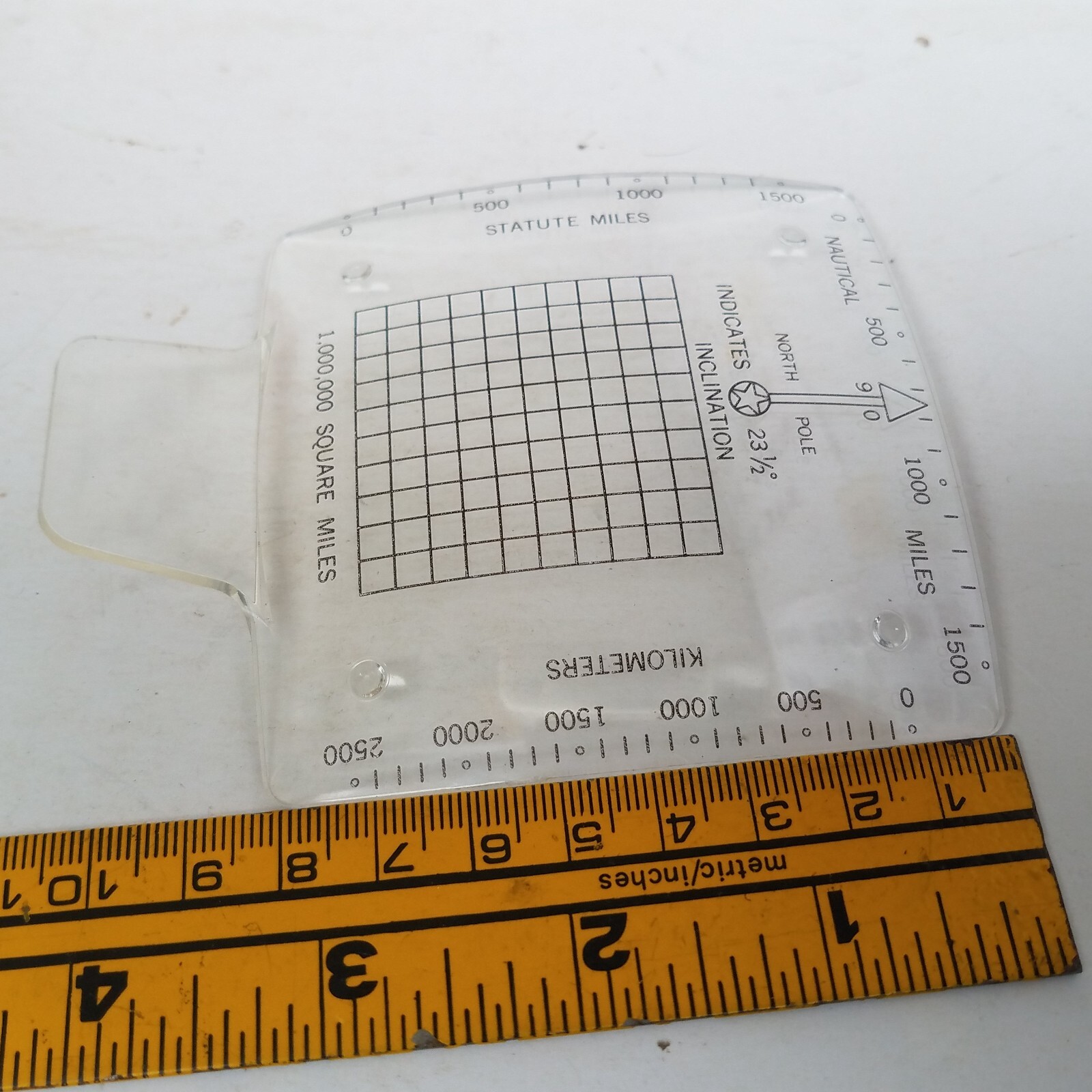 Map Grid Reference Curved Inclination Guide Tool 1000000 Square Miles
