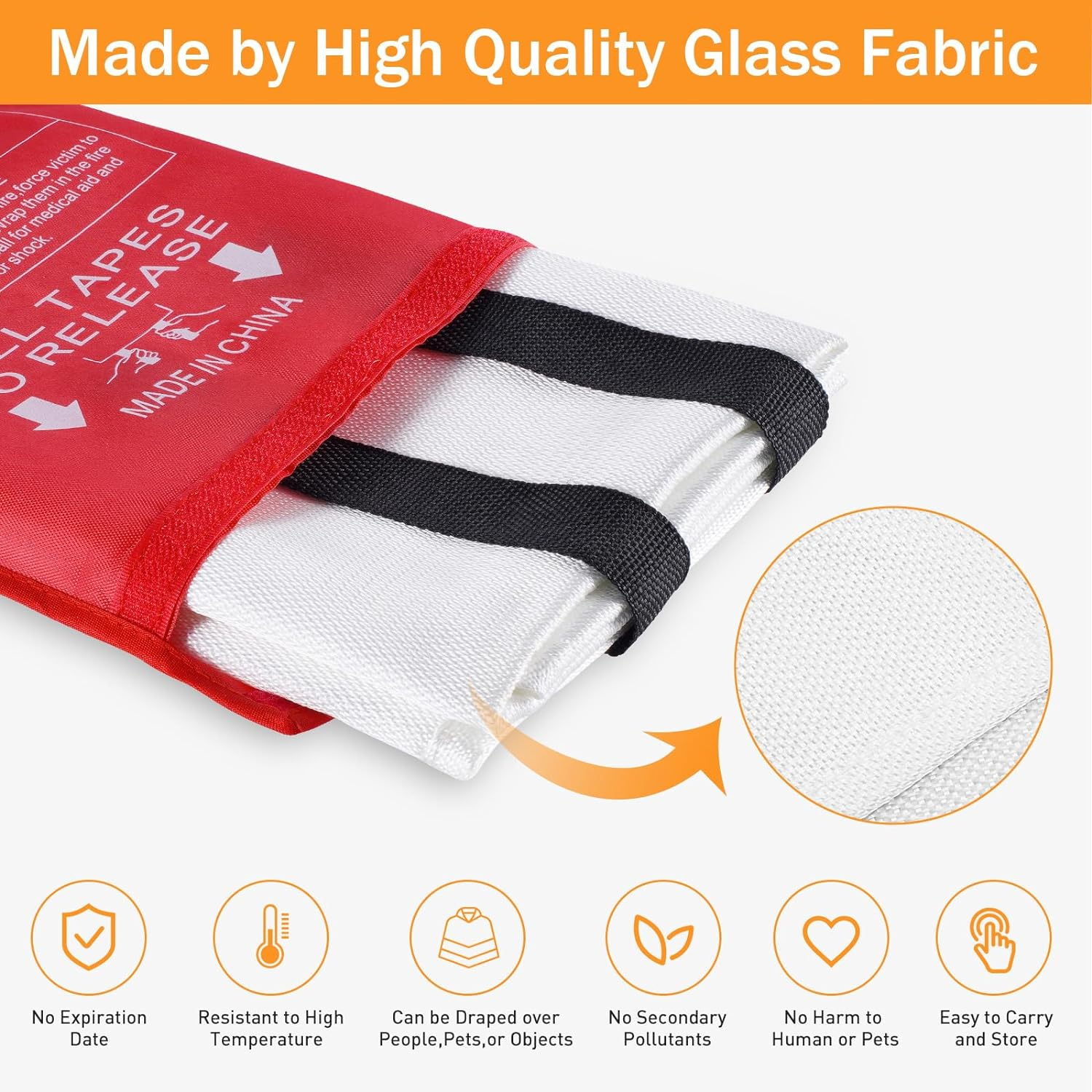 Fire Blankets Emergency for Kitchen Home - Emergency Fire Retardant Blanket for