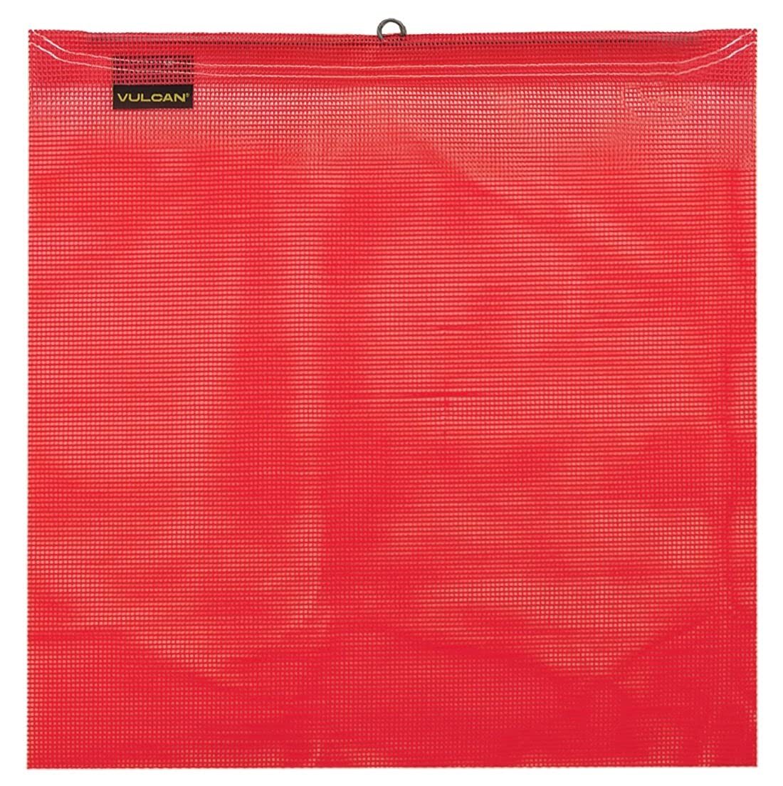 8 PACK Vulcan Safety Flag 18x18 With Wire Loop Vinyl Coated Polyester Red