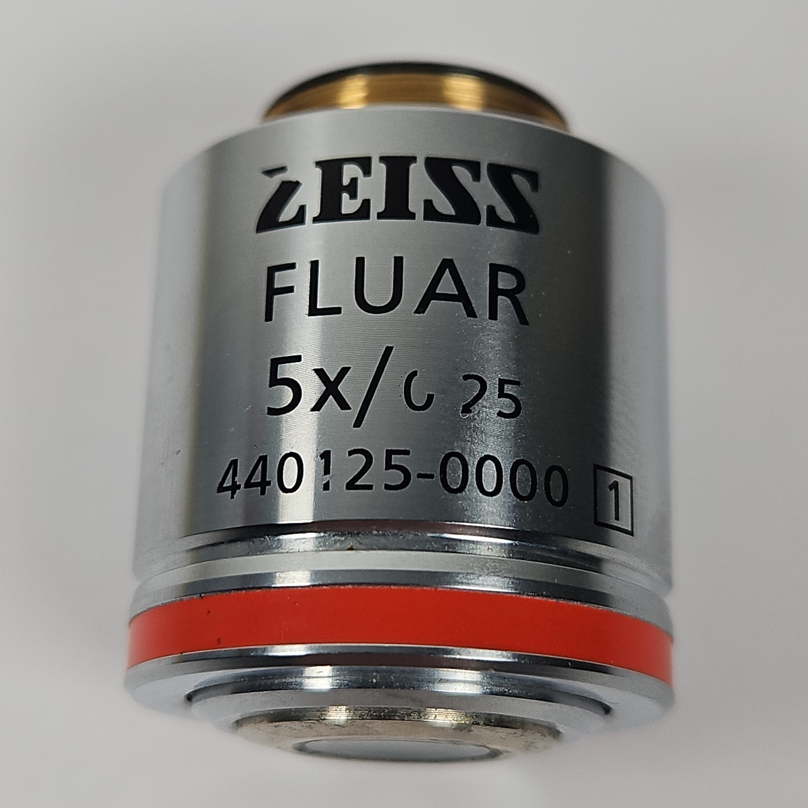 Zeiss 440125-0000-1 FLUAR 5x/0.25 ∞/0.17 Microscope Objective Lens RMS
