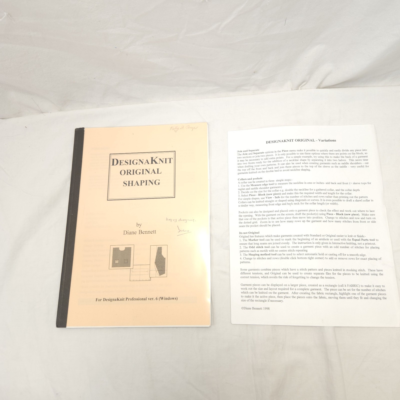 Knitting Machine Software - DesignaKnit For Windows Program Manual