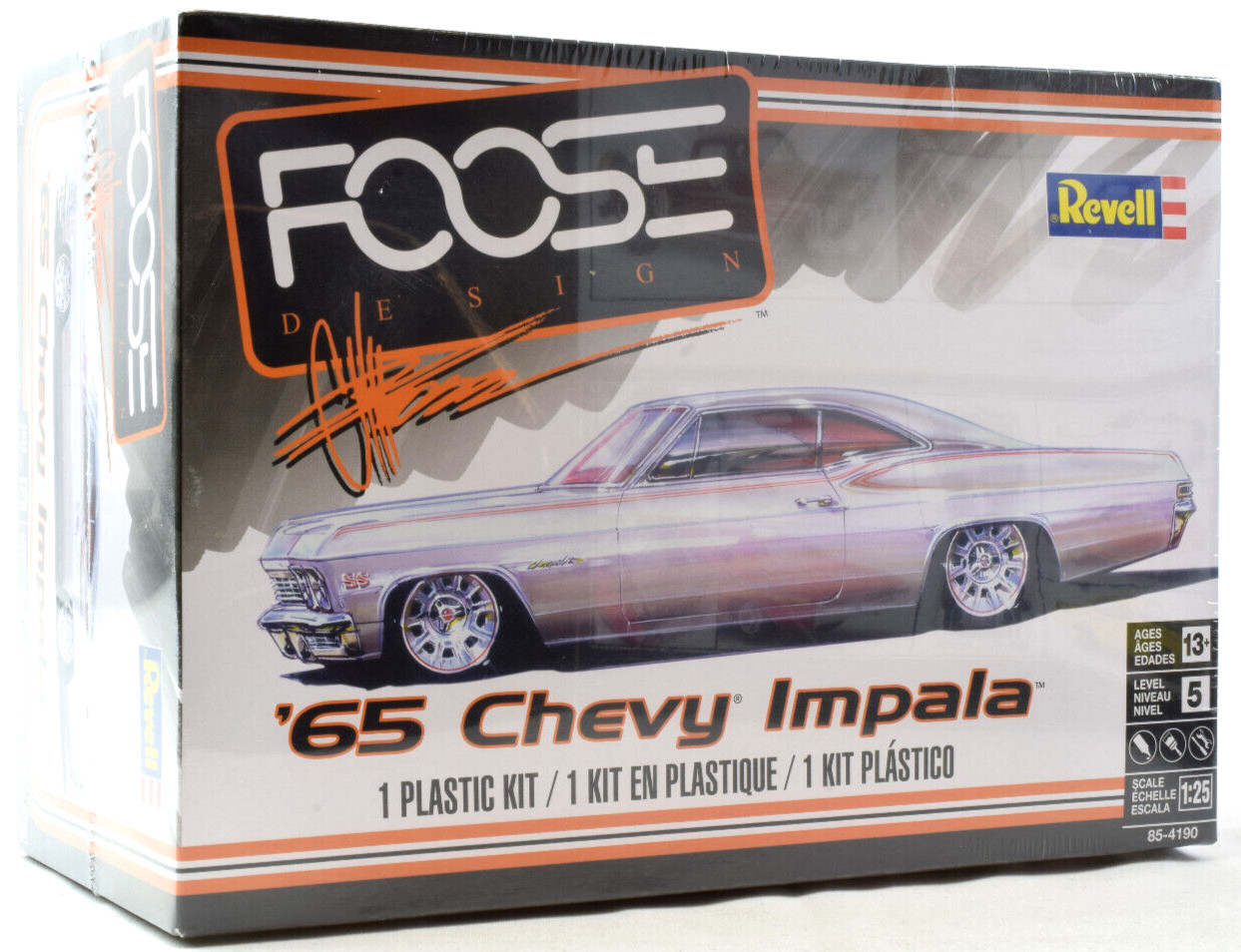 Revell 1965 Chevy Impala - Foose Design 1/25 Scale Plastic Model Car Kit 85-4190