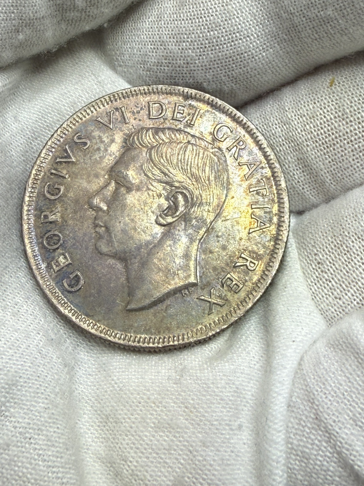 1949 Canada Silver Dollar, Gem BU, Gorgeous Toning K62