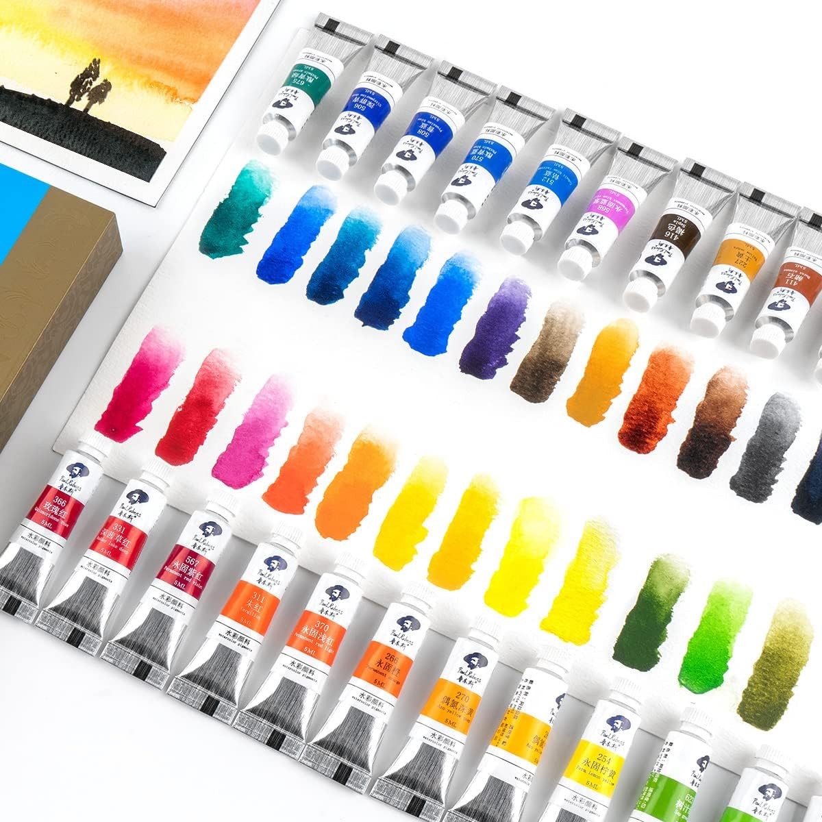 Paul Rubens Watercolor Paint, 24 Vibrant 24 Count (Pack of 1), 24 Colors