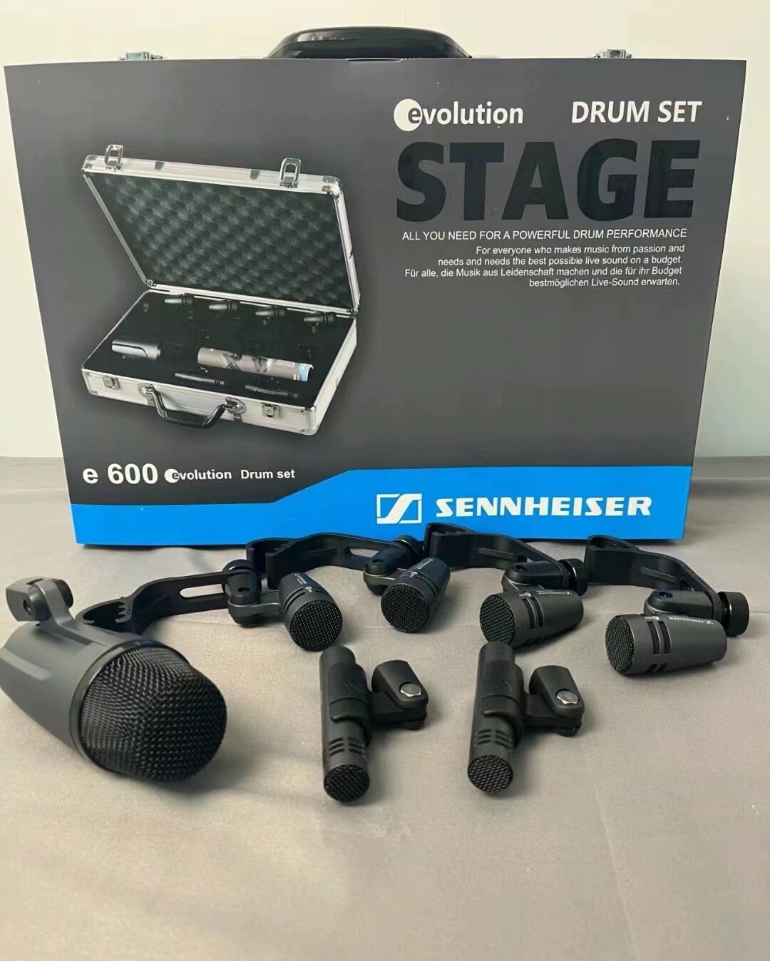 Sennheiser Drum Kit 600 e600 Drum Mic Package with Case e602 e604 e614