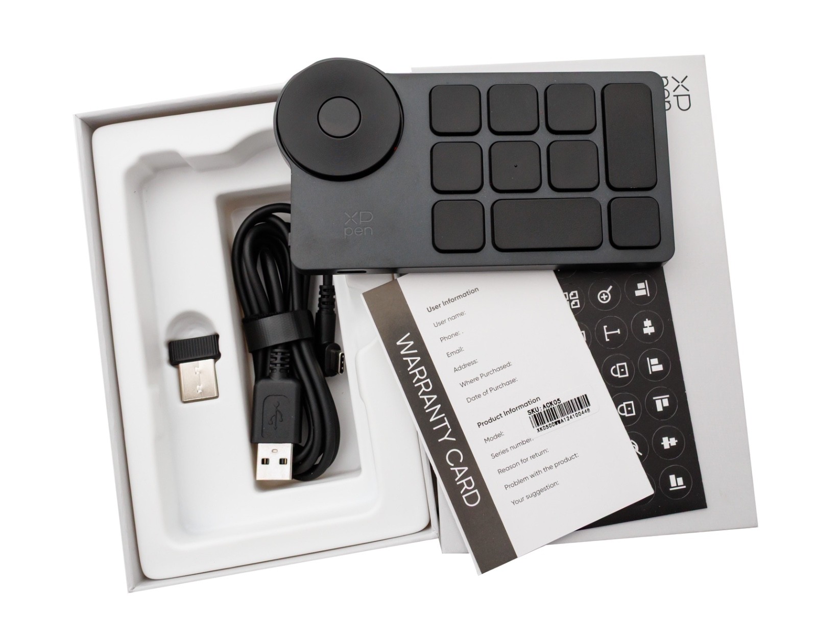 XPPen ACK05 Bluetooth Shortcut Remote Graphics for Drawing Tablet OPEN BOX