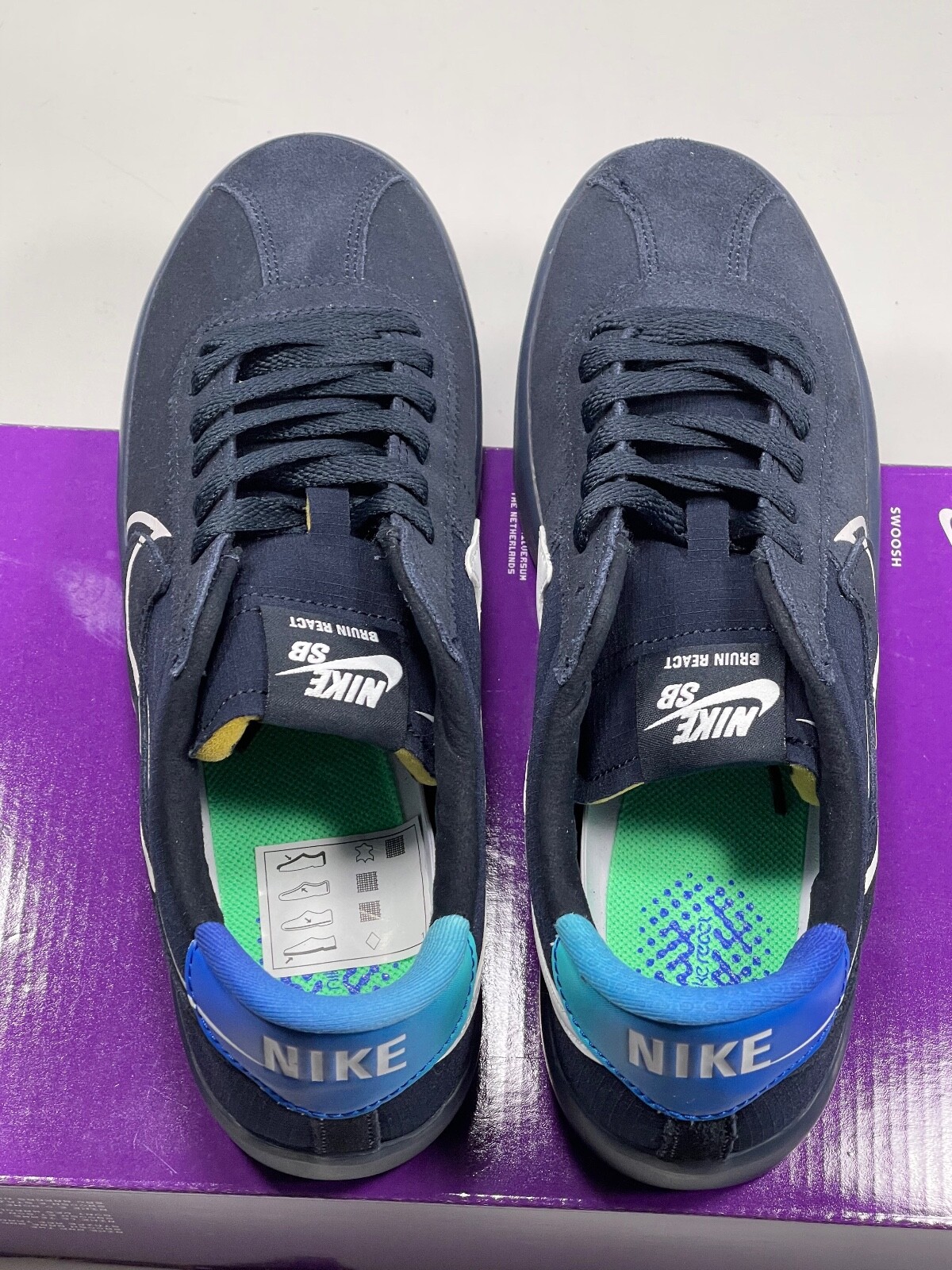 Nike SB Bruin React T Dark Obsidian Hyper Jade CV5980-400 NEW 7.5