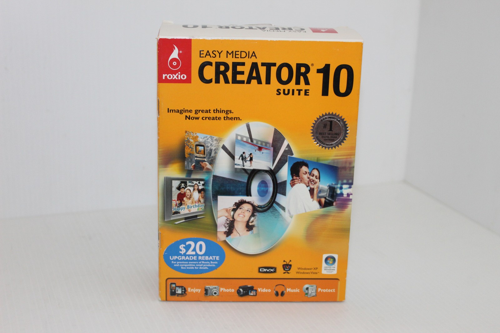 Roxio Easy Media Creator 10 Suite Software for Windows XP Vista - DVD CD Burning
