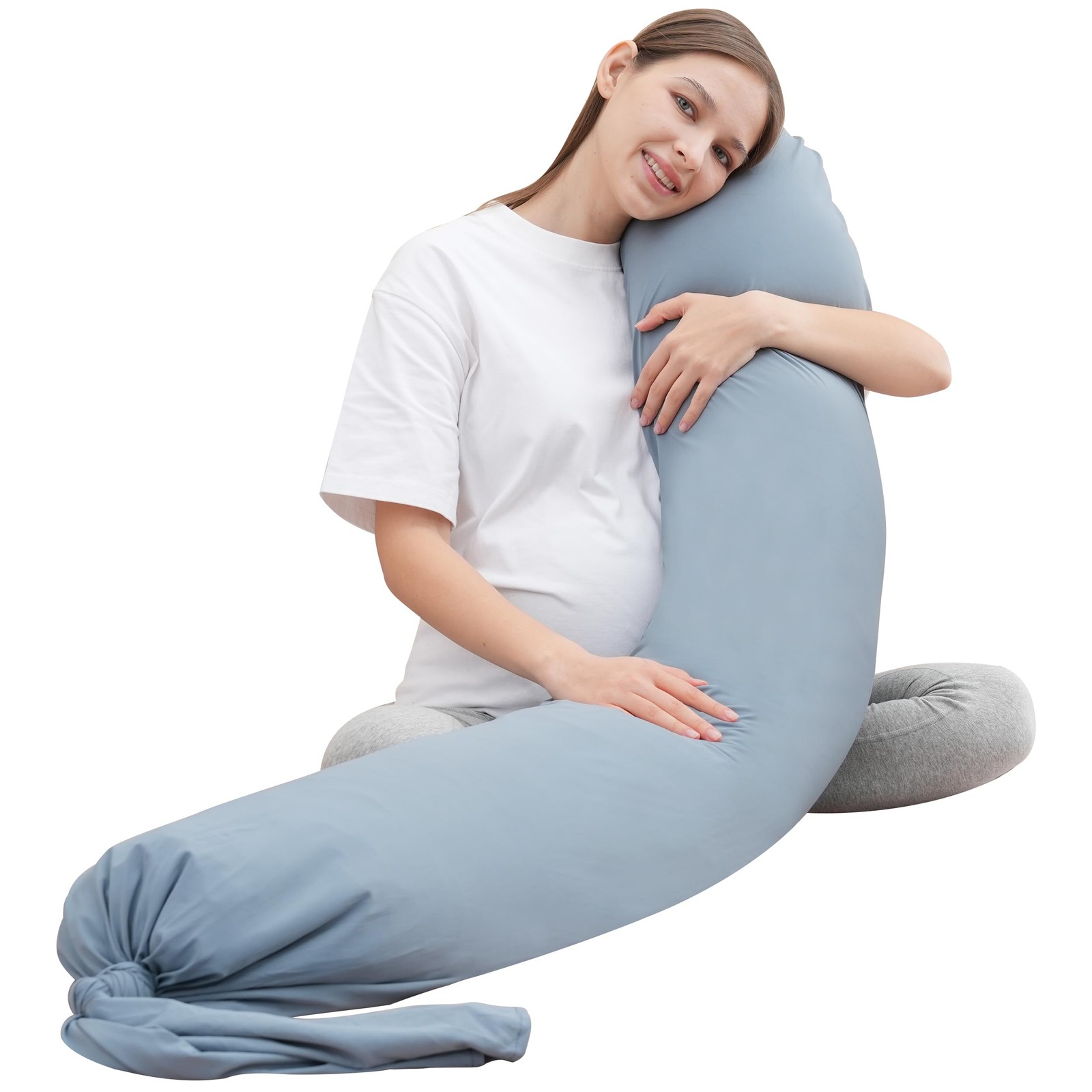 MOON PARK Pregnancy Pillow - Incredibly Smooth and Soft Cooling Cover I Shaped