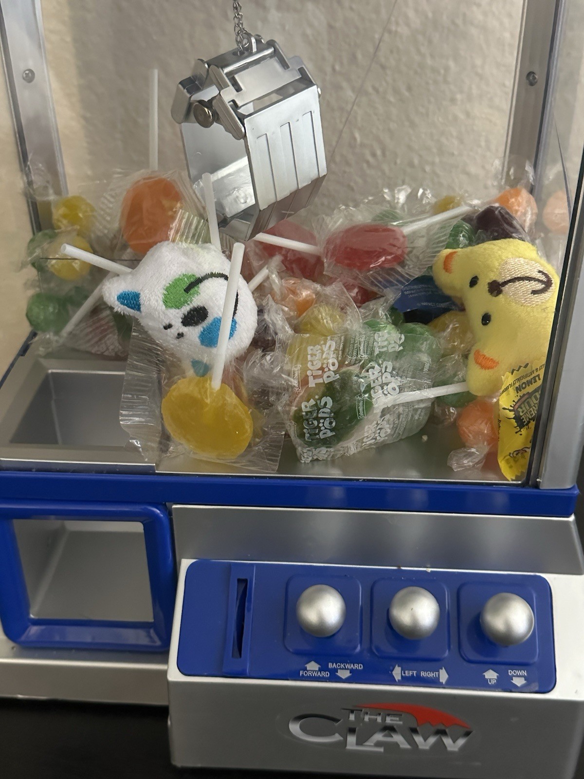 The Claw Electronic Claw Machine Game Blue Silver Tabletop Toy