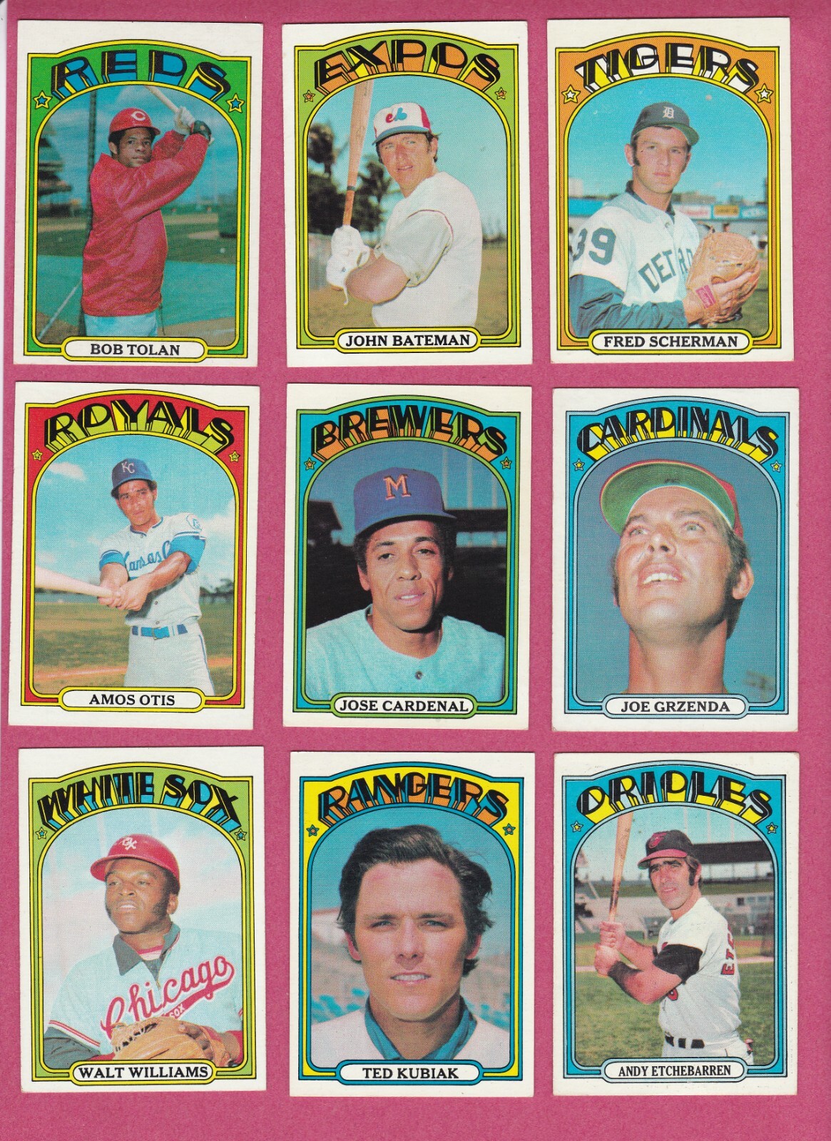 1972 Topps Baseball Cards - mostly EX to EXMT commons, #252 - 645