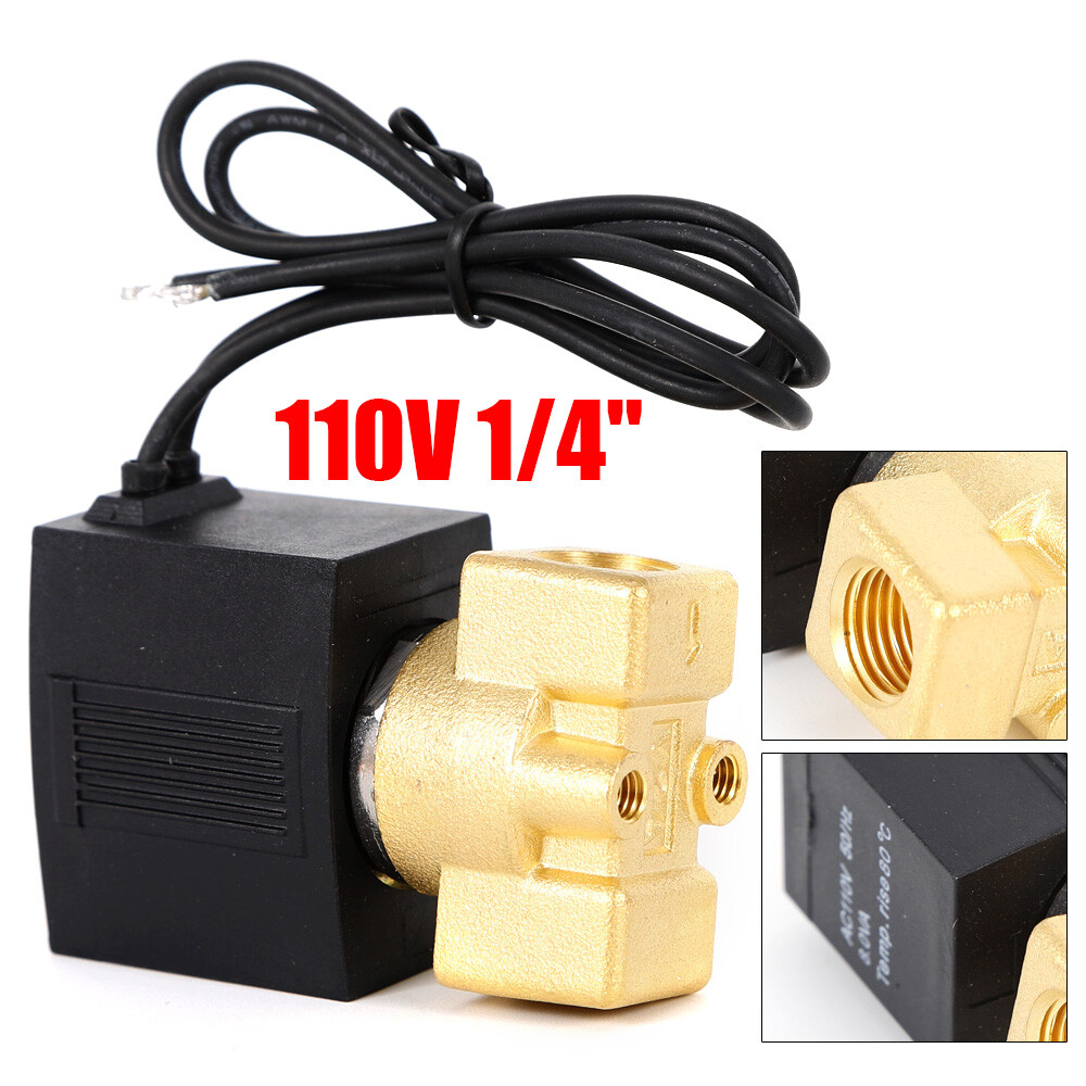 1/4" Electric Solenoid Valve Water Oil Air Gas Welders 110/120 volt AC 0-145PSI