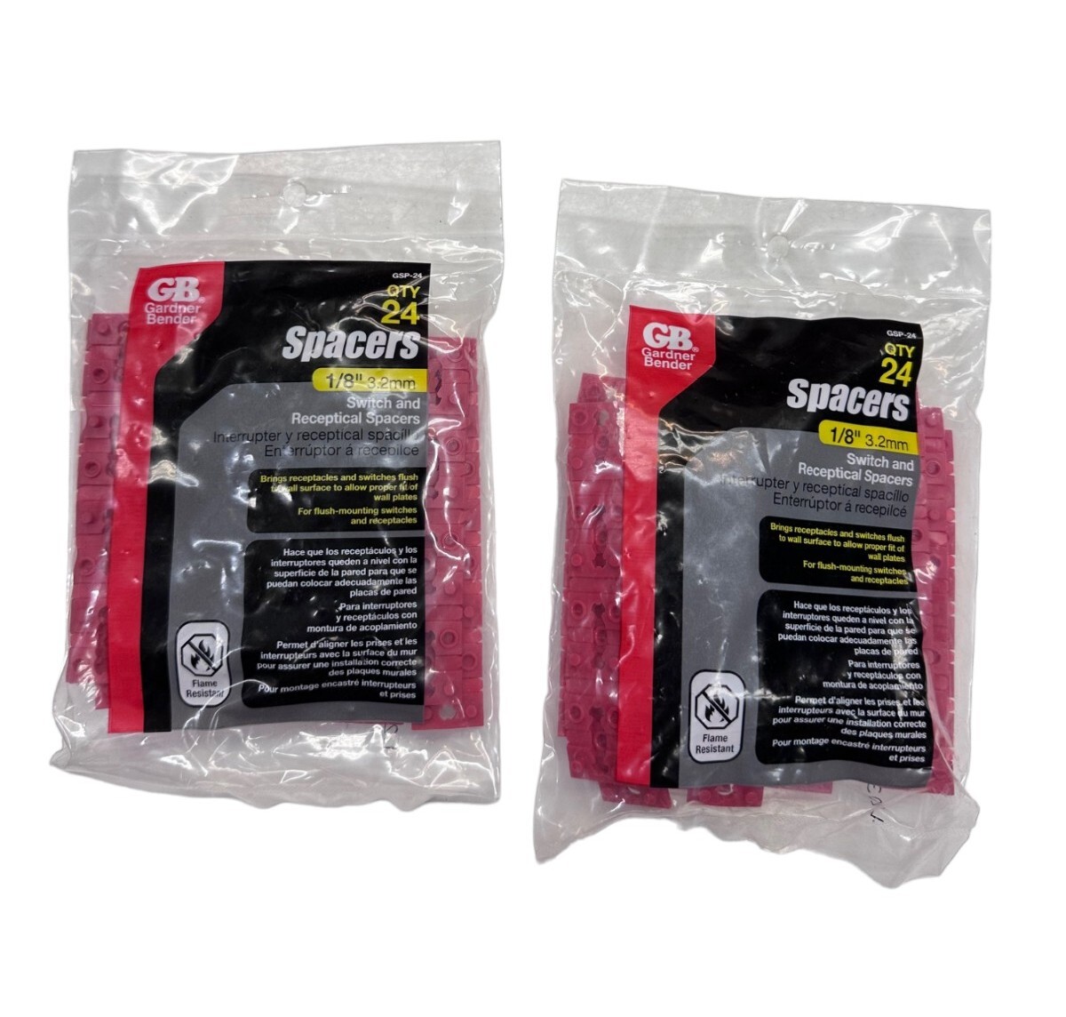 New Gardner Bender GSP-24, 24-Pack Spacers (LOT OF 2 PACKS) 🔥Fast Shipping🔥