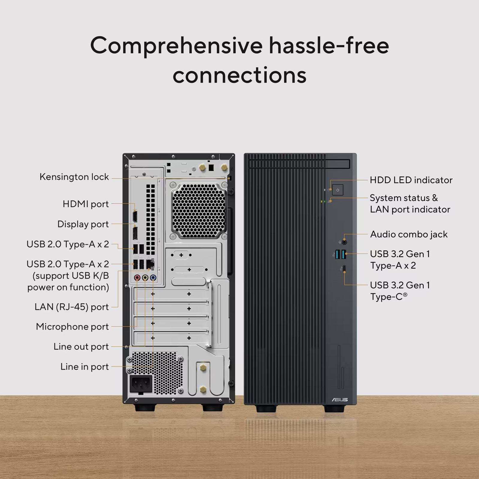 ASUS - V500 Desktop - Intel Core i7 - 16GB Memory - 1TB SSD - Dark Gray