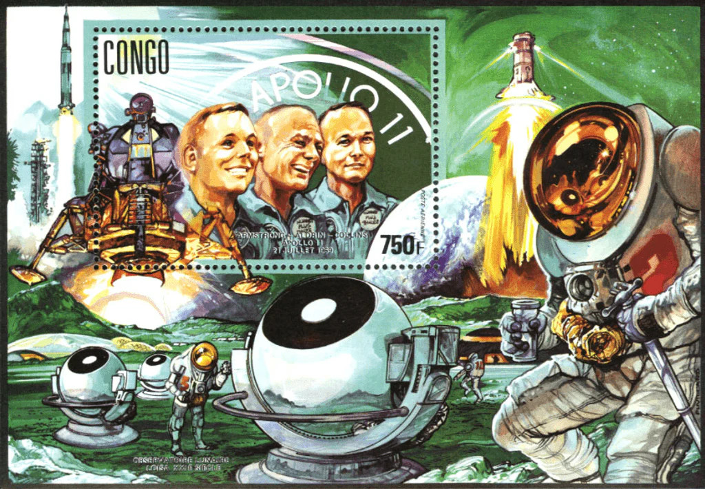 Congo 1991 Imperforated Stamps Space Block 1274 - 1279 BL 69 - 75