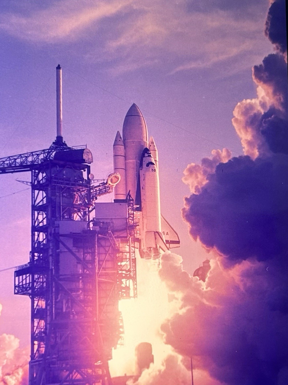 1981 NASA KSC Space Shuttle Columbia STS-1 Liftoff Presentation Transparency-362
