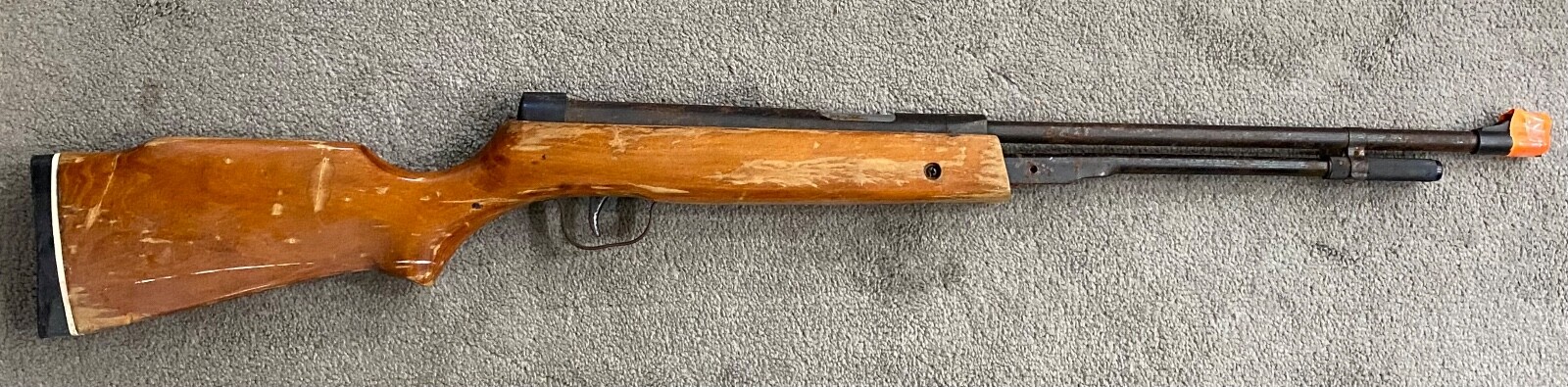 Vintage Chinese Underlever Wood Stock High Powered Air Rifle Pellet Gun READ