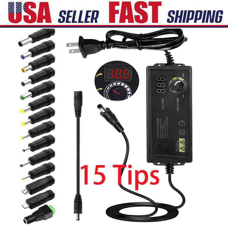 Adjustable AC/DC Power Supply Adapter Charger Variable Voltage 3V-24V UniversalE