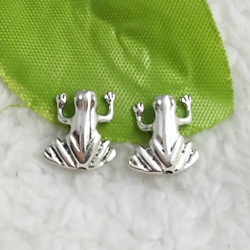 Free Ship 312 pcs tibet silver frog spacsers 12x12mm B4792