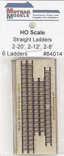 Motrak HO Wooden Ladders - Asst Sizes - #84014