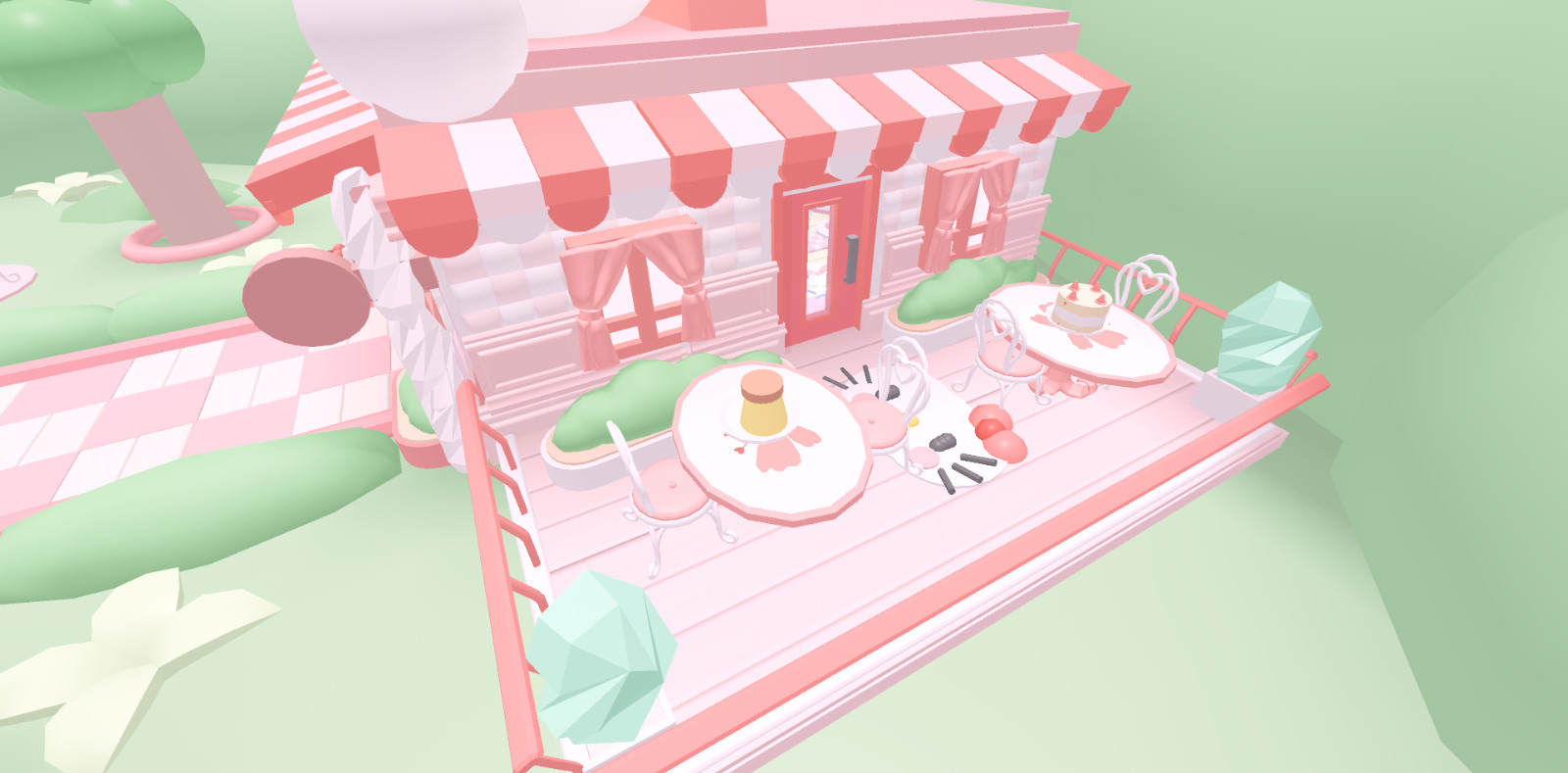⭐Glitch Build Preppy Kitty Cafe☕ House Home Adopt from me