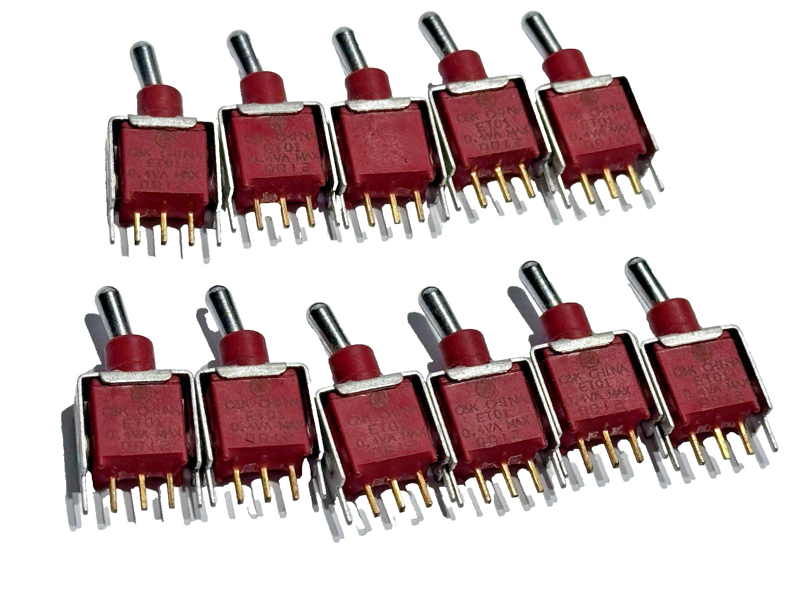 Lot of 11 each C&K ET01 / ET01SD1CBE Toggle Switch 0.4VA Max