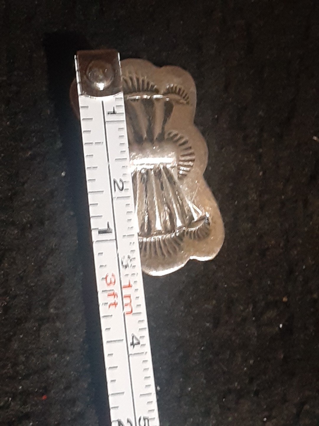 Navajo Sterling Silver Concho Butterfly Flat Loop Slide
