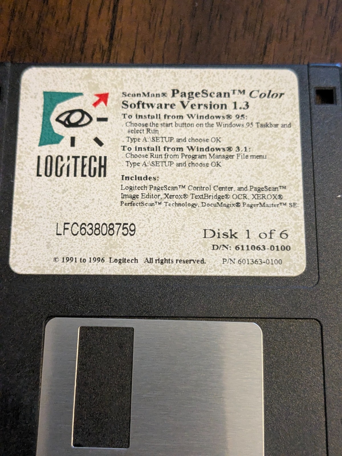 Logitech ScanMan floppy discs