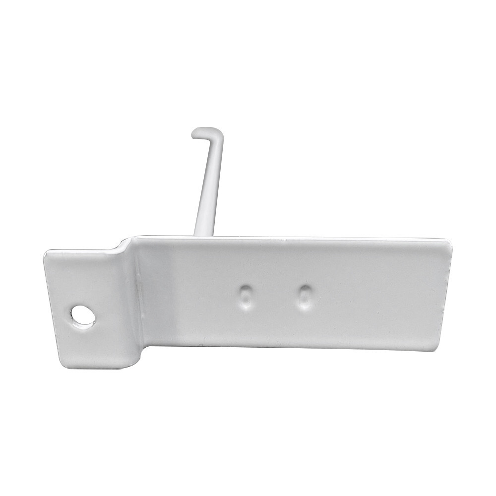 12" Gloss White Slatwall Panel Hooks Display Hooks,Single Rod Hooks - Pack 12