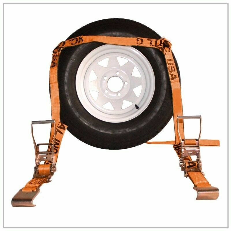 1 pc Replacement Flatbed Wheel Basket Strap Tie Down Flat Hook Tire Attachment