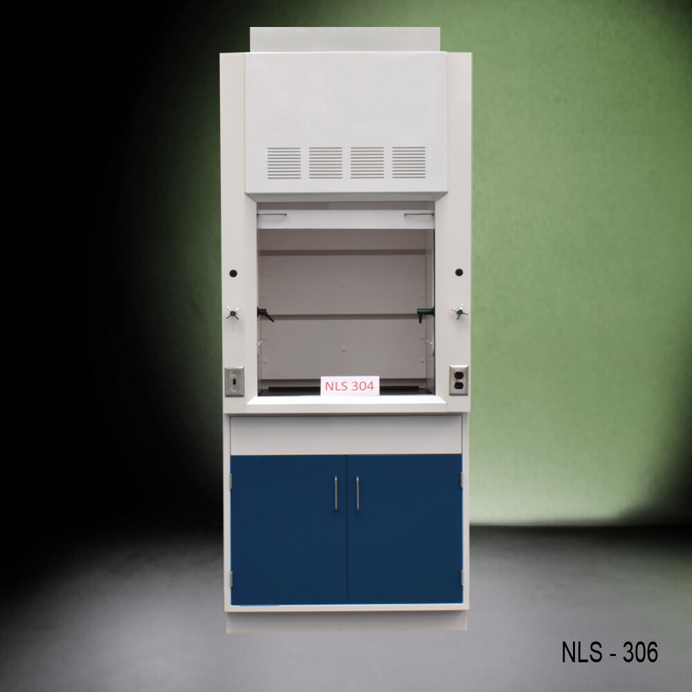 3' Fisher American Fume Hood w/ General Storage Cabinet /E2-334
