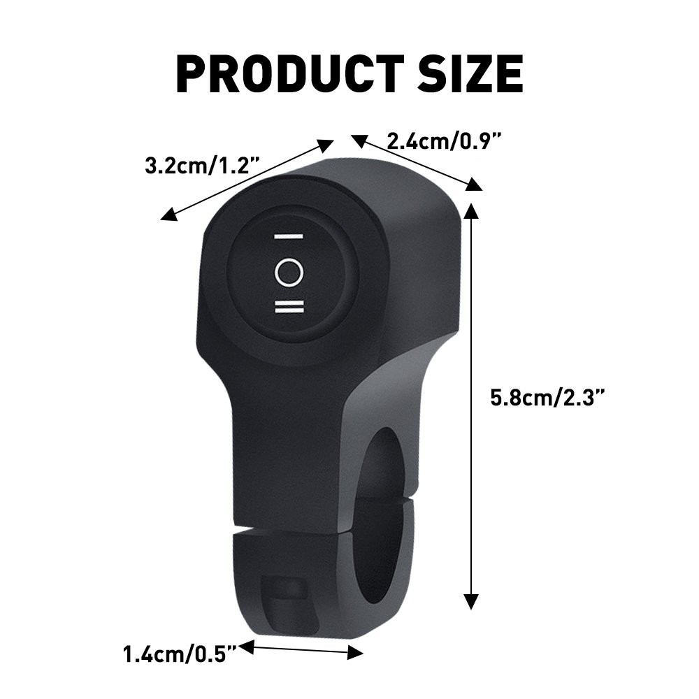 waterproof 7/8" Toggle Handlebar Switch On Off Switch For DC12V ATV Motorcycle