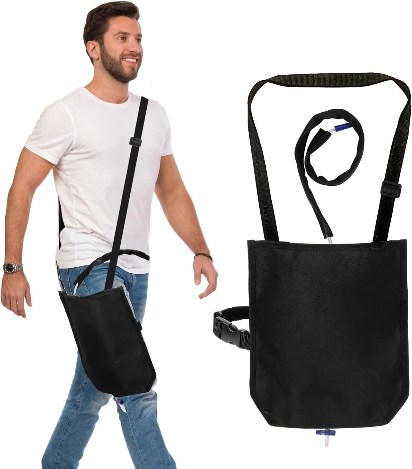 Urine Drainage Bag Holder Adjustable Catheter Bag Covers with Foley Catheter ...