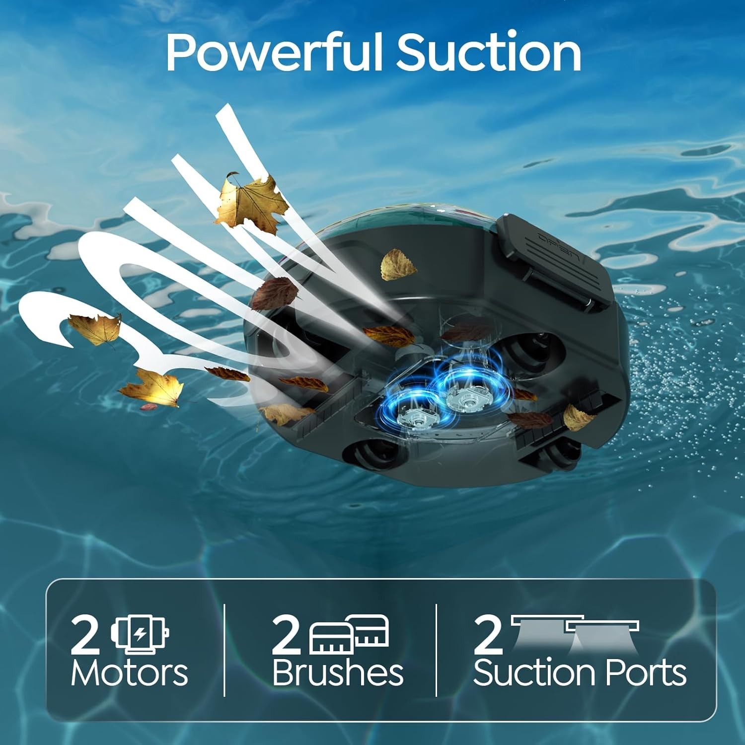 BRINBO S2 Cordless Pool Vacuum Robot; Automatic Flat Pool Cleaner