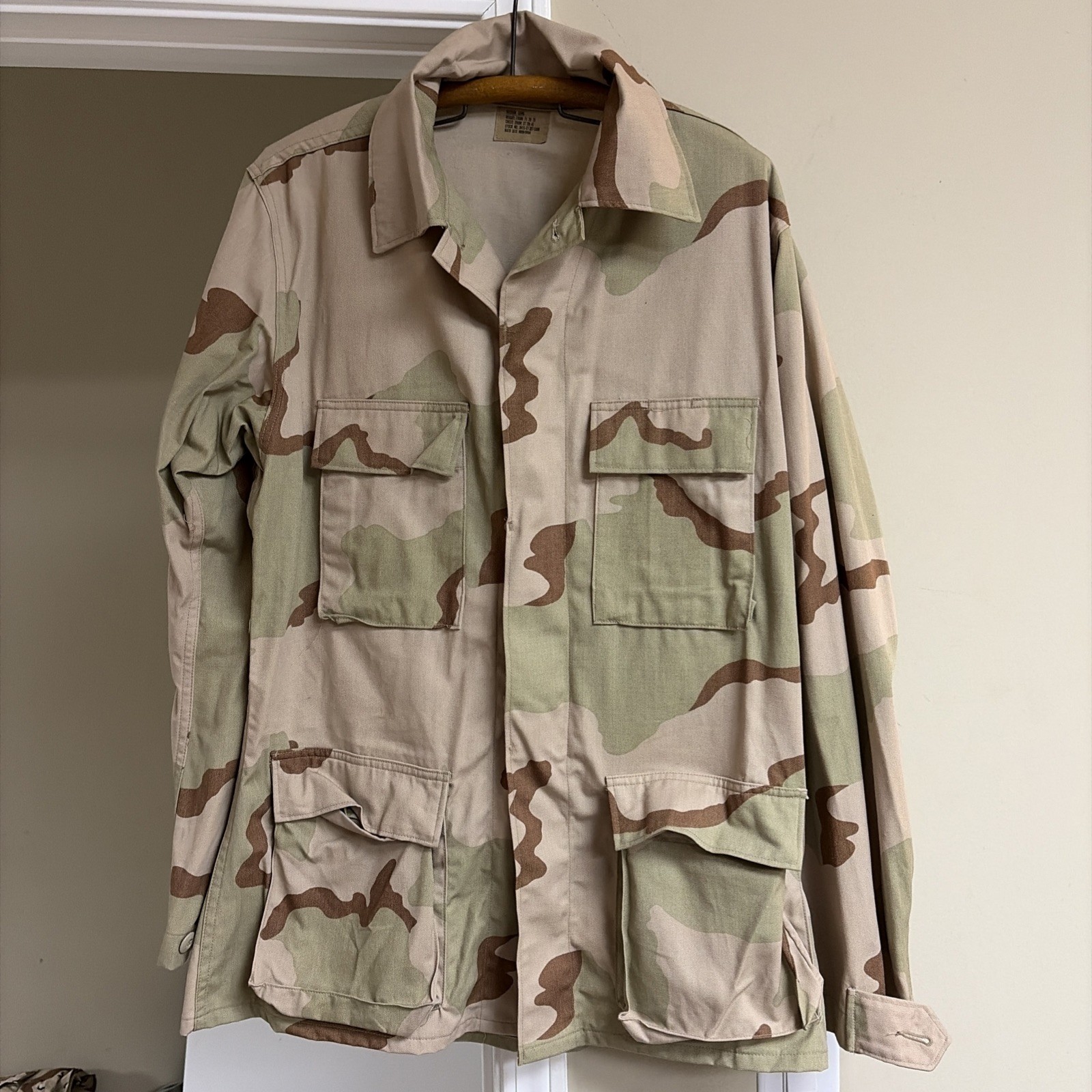 Vintage 90s USGI Camo Top Shirt Blouse 3 color Desert Camo Uniform Medium Long