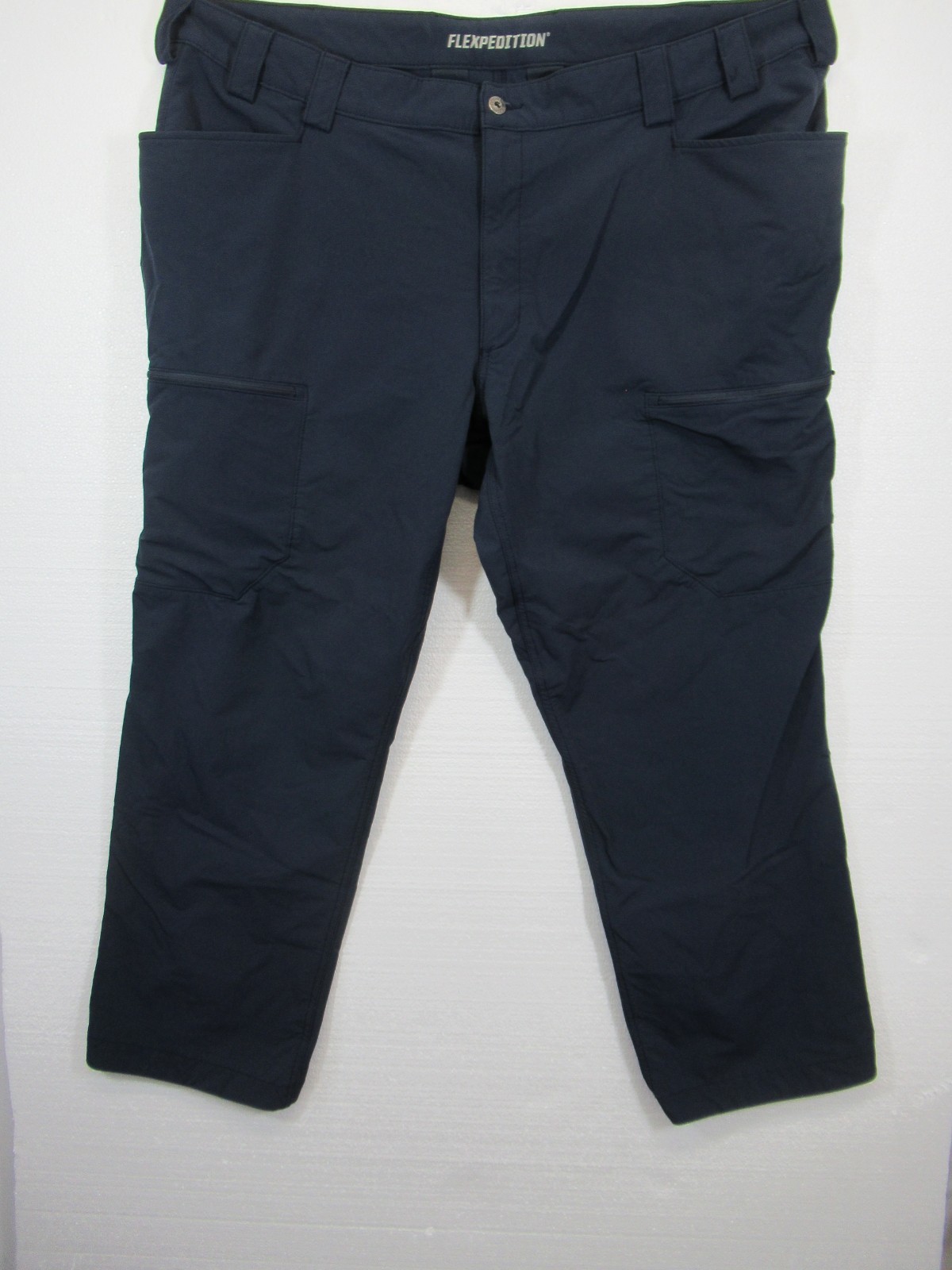 Duluth Trading Flexpedition Pants Men 46x32 Blue Stretch Cargo Hiking Outdoor