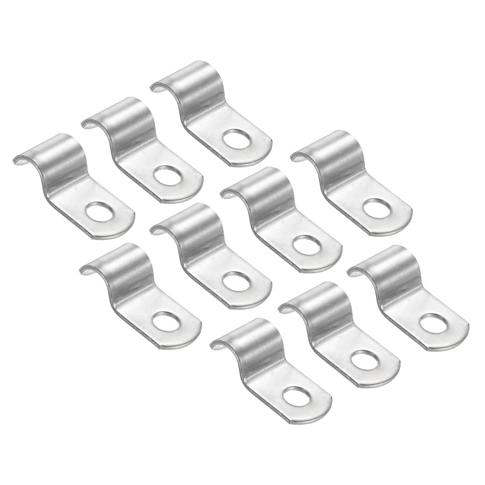 8mm Rigid Pipe Strap Clamp, 10 Pcs Stainless Steel U-shape Tube Clip