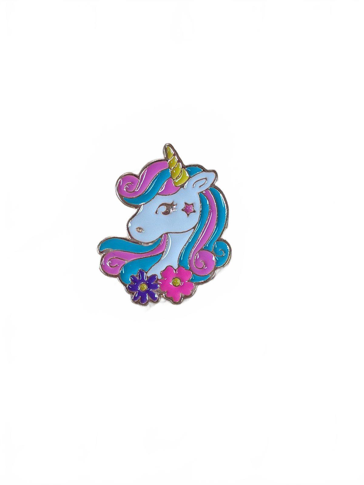 Enamel Pin Unicorn Head Colorful Bright