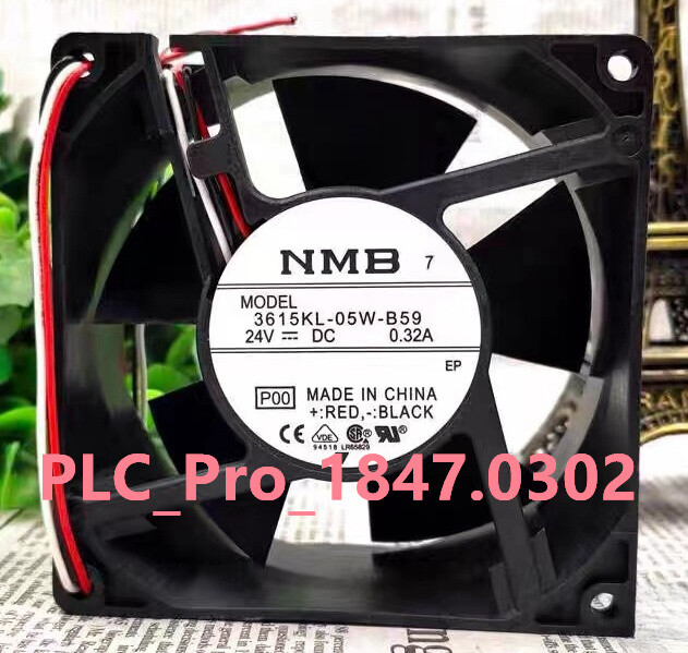 1PCS NEW NMB 3615KL-05W-B59 Cooling Fan 9038 DC24V 0.32A 3-wire  Fast delivery