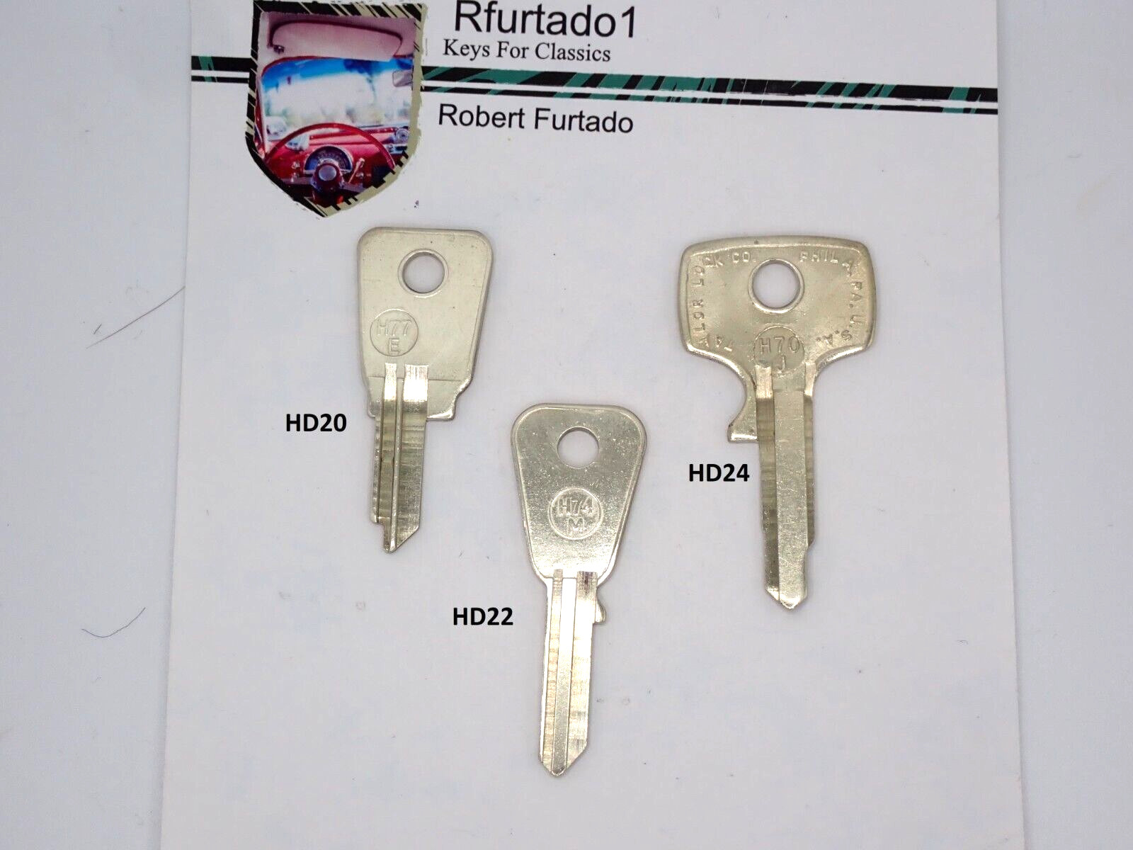 Key Blank for Vintage Honda Motorcycle 1960's to 1980's (HD20 HD22 HD24)