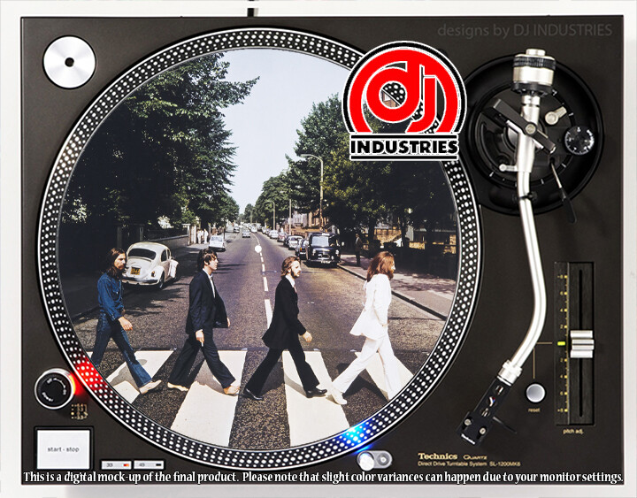 Beatles Abbey Road Cover - 7"-12" DJ slipmat for LP turntable record player