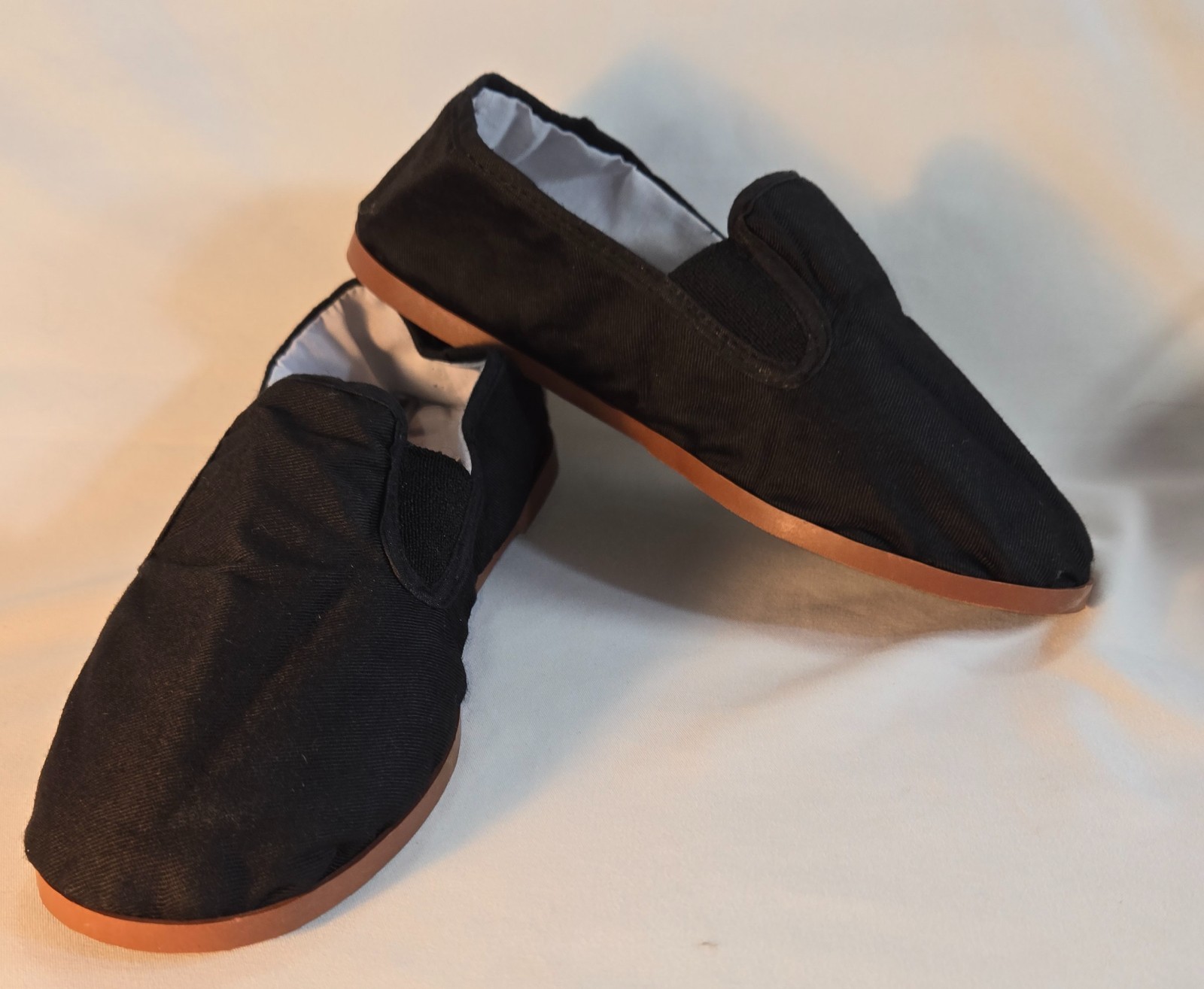 Kung Fu Shoes Lot of 5 Black Slip-On Men's Size 5/Women's Size 6 Rubber Sole