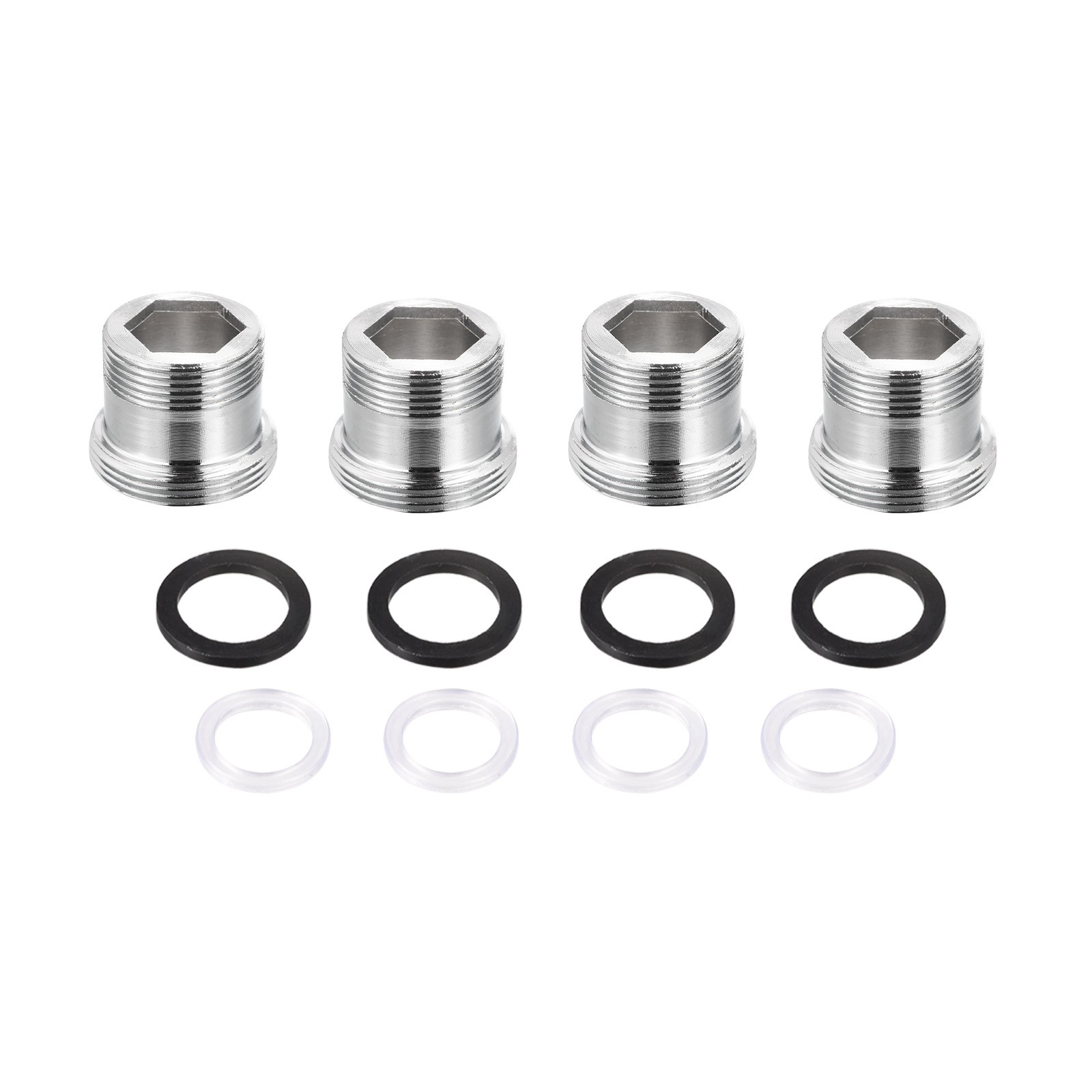 Faucet Adapter 4pcs M19x6mm Male to M22x5mm Male Brass Tap Aerator Connector