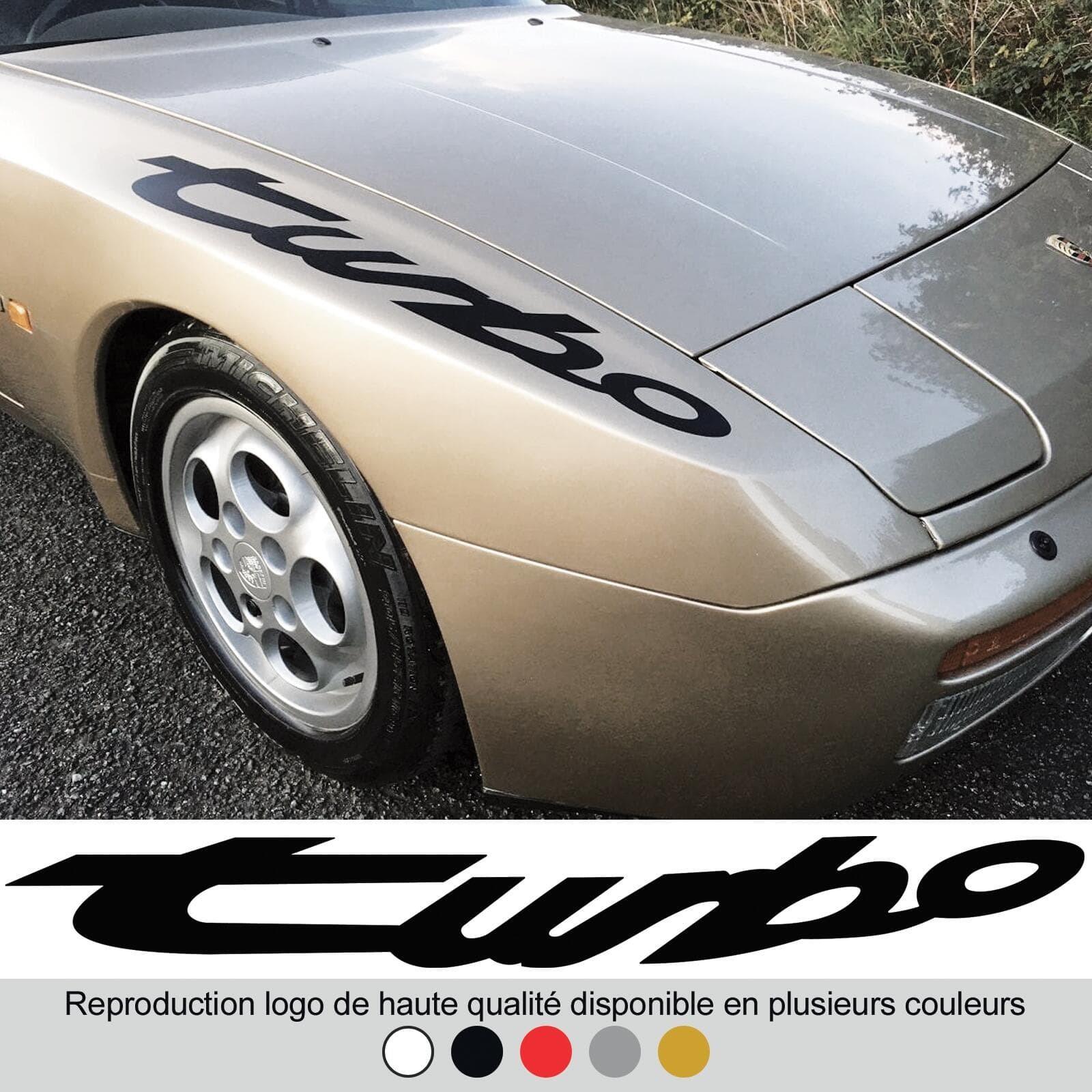 Turbo Fender Decal for Porsche 944 – 6 Colors – High Durability
