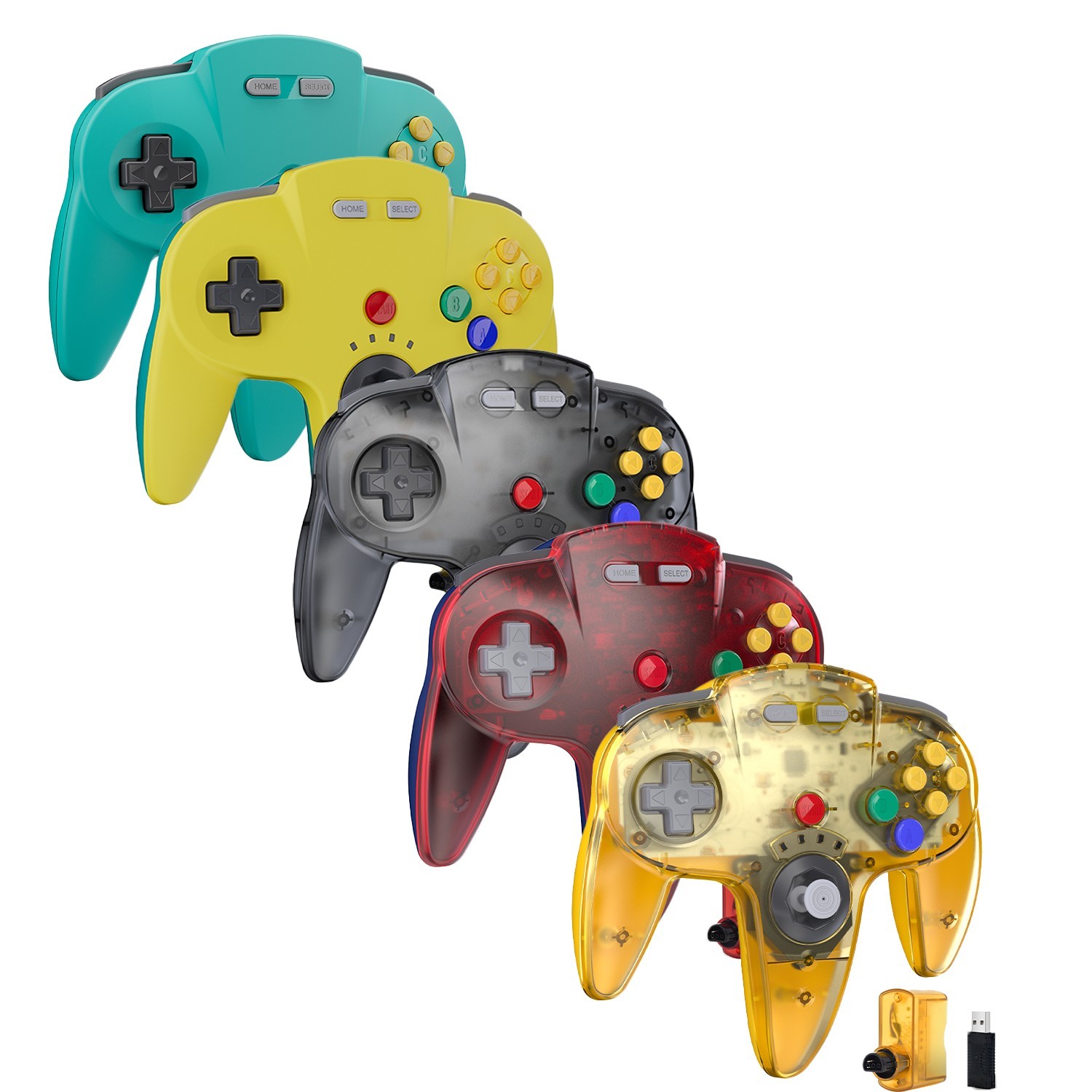 N64 Wireless 2.4 GHz controller with Rumble Pak for N64 Switch 1& 2  PC Z/R